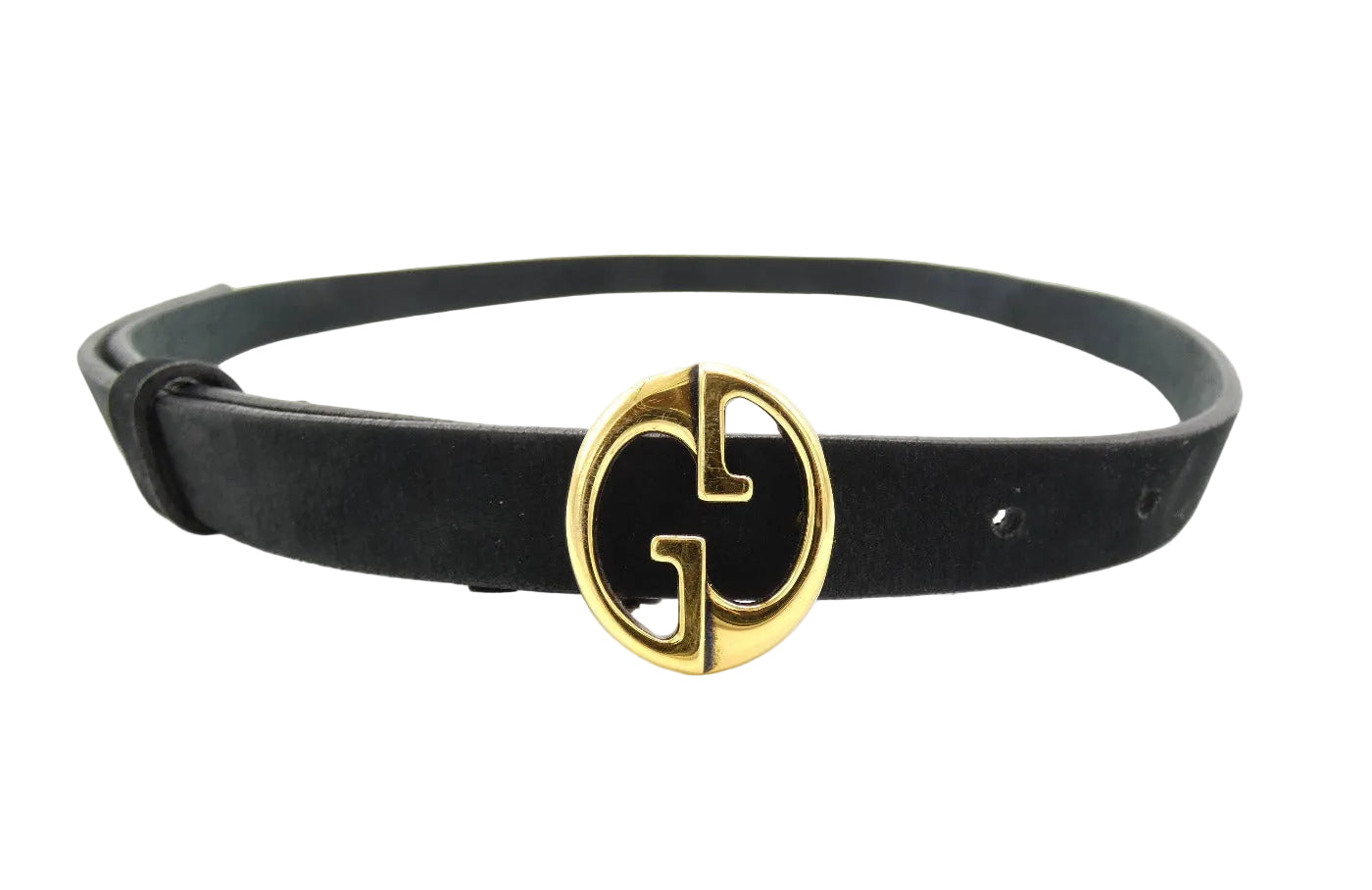 Vintage Skinny Gucci Belt Vintage Gucci Tom Ford Metallic Blue Skinny Belt - Raleigh  main image 3