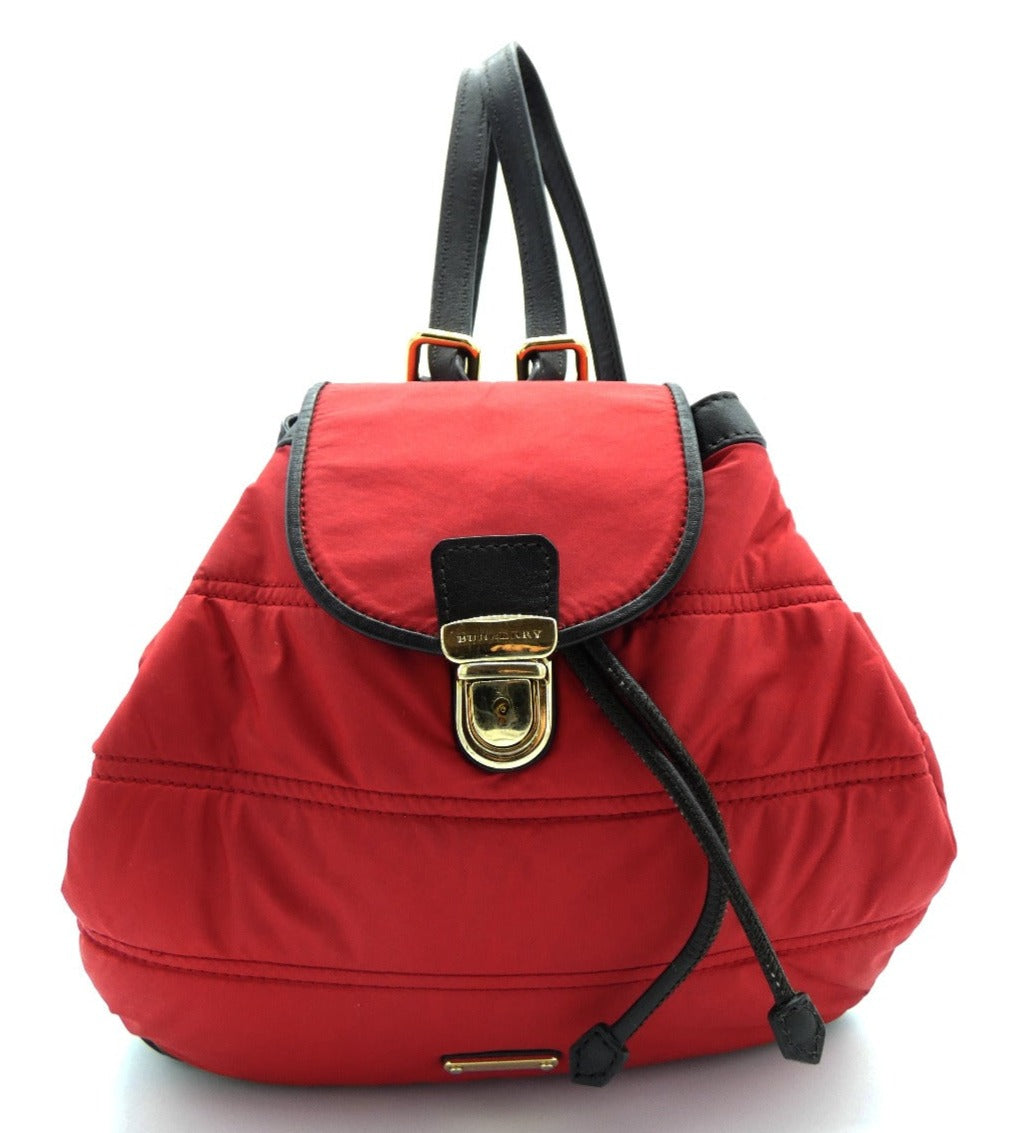 convertible nylon mini backpack Burberry Quilted Convertible Red Tech Nylon Mini Backpack – Occhi Azzurri