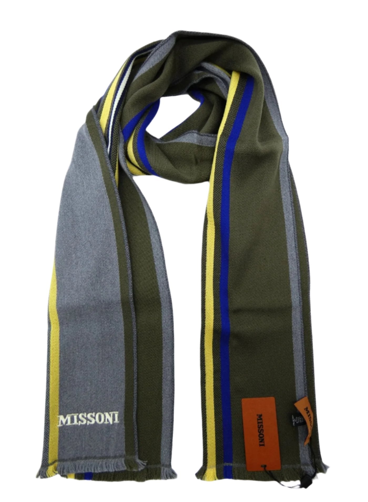 Missoni Multicolor Striped Wool Unisex Neck Wrap Scarf main image 0