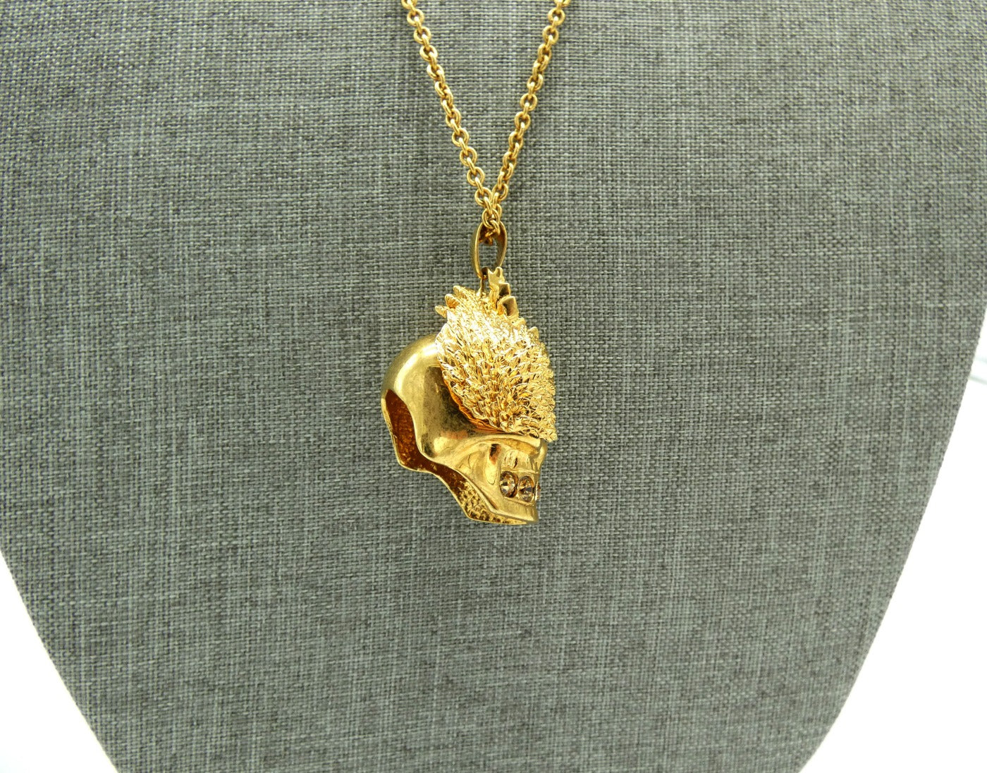 Alexander McQueen Gold Winged Skull Necklace Necklace Alexander McQueen