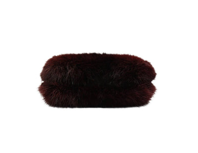 Alexander McQueen Merlot Mink Skull Clutch Bag Alexander McQueen