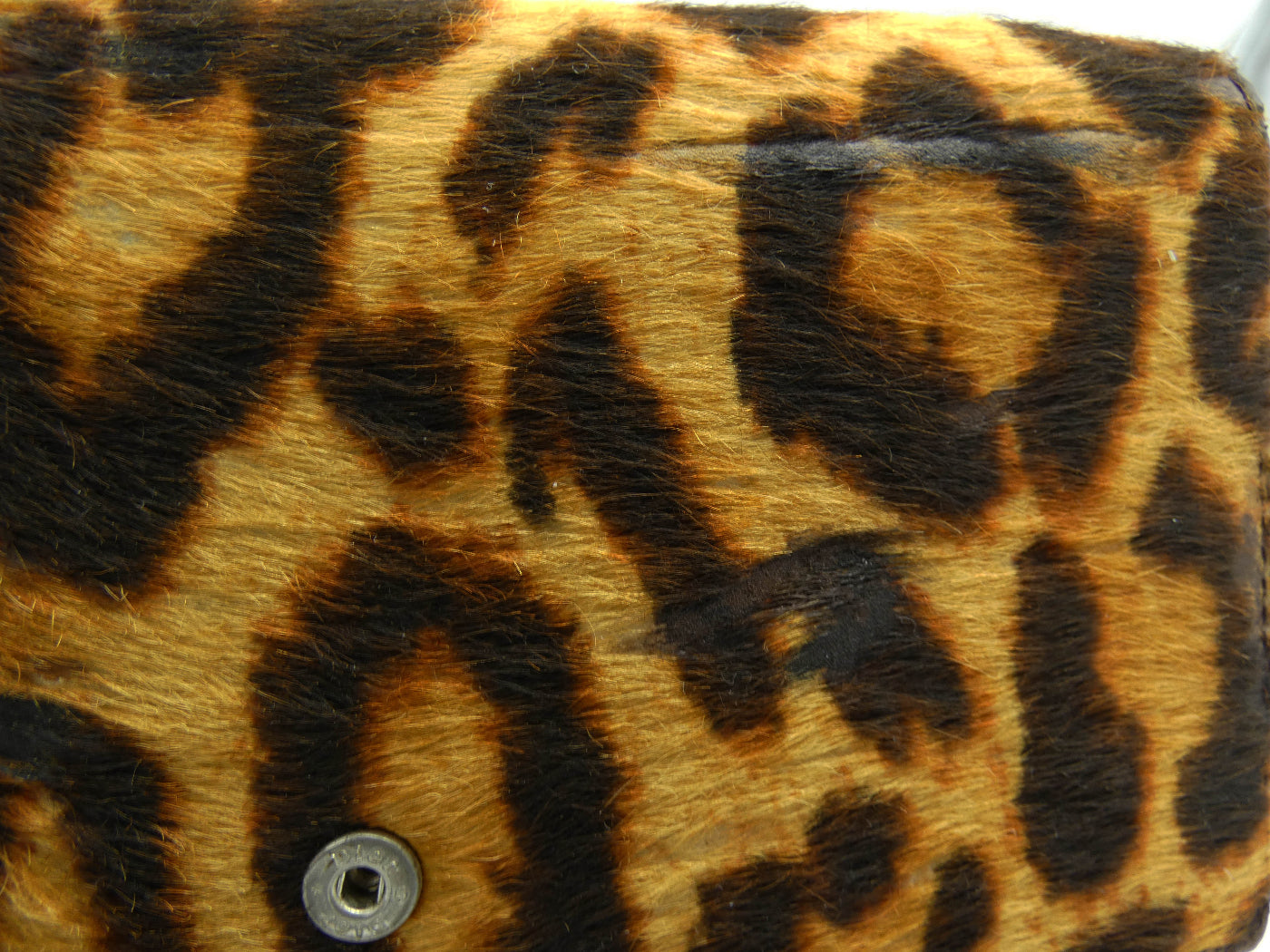 Christian Dior Vintage Ocelot Patterned Gambler Wallet animal print wallet Christian Dior