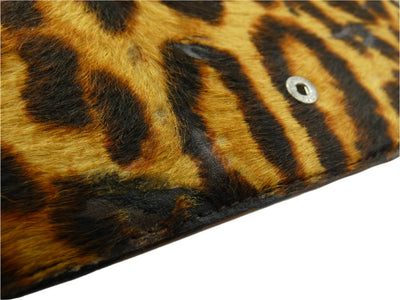 Christian Dior Vintage Ocelot Patterned Gambler Wallet animal print wallet Christian Dior