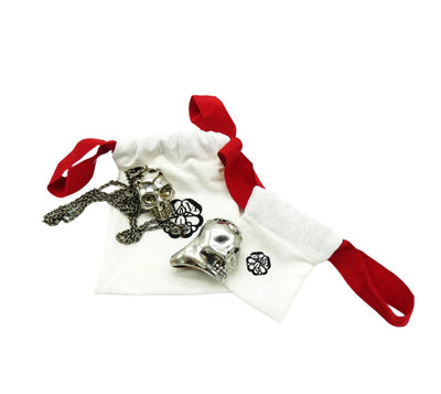 Alexander McQueen Silver Lost at Sea Skull Necklace and Ring Necklace Alexander McQueen