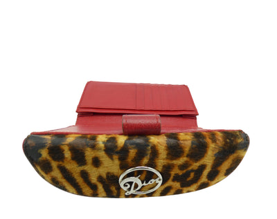Christian Dior Vintage Ocelot Patterned Gambler Wallet animal print wallet Christian Dior