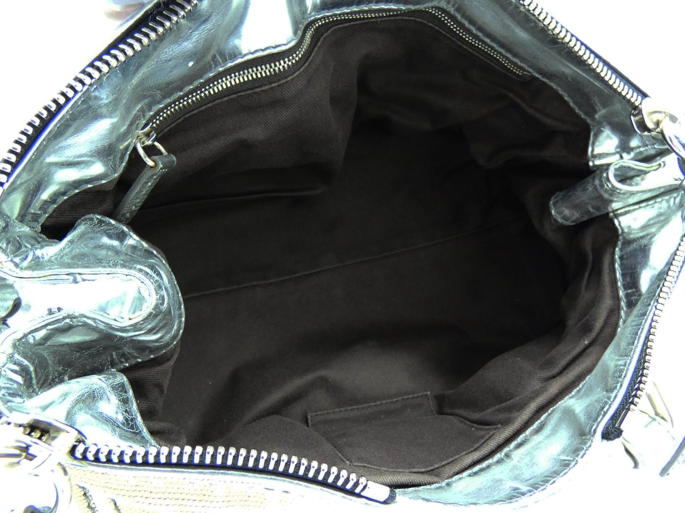Chloe Silver Leather and Cream Linen Large Paddington Bag Chloe