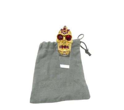 Alexander McQueen Spiked Gold with Red Crystal Mohawk Ring Ring Alexander McQueen