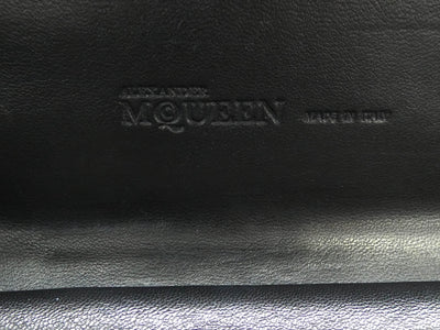 Alexander McQueen Silver Leather Skull Knuckle Clutch Bag Alexander McQueen