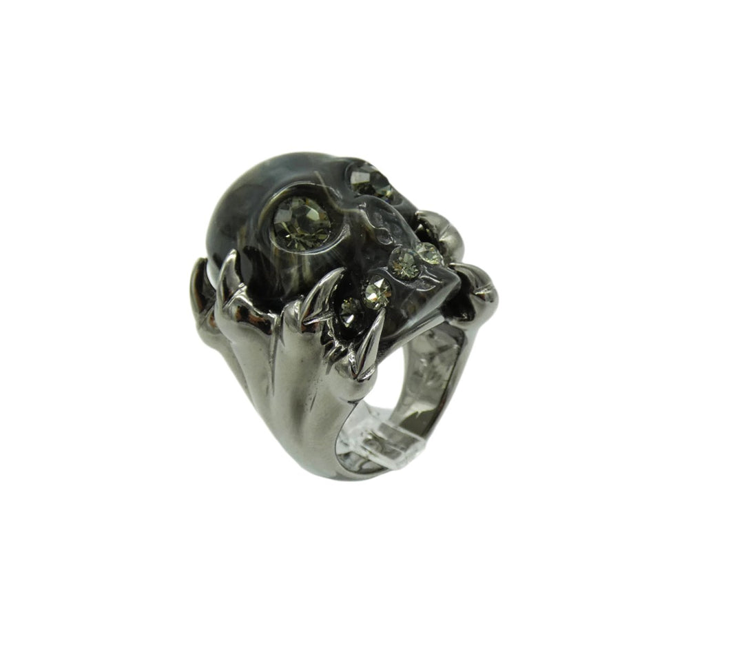 Alexander McQueen Talons and Stone Skull Ring – Occhi Azzurri