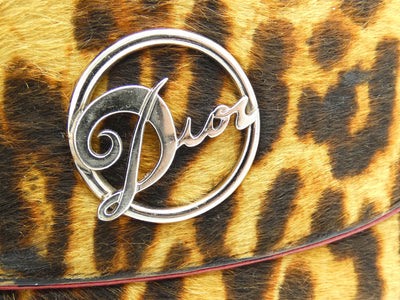 Christian Dior Vintage Ocelot Patterned Gambler Wallet animal print wallet Christian Dior