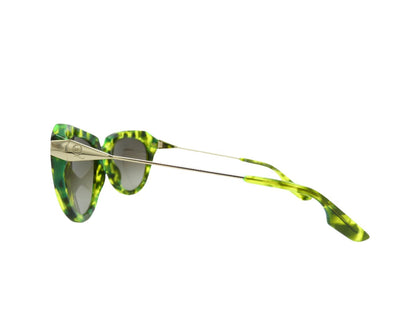 Alexander McQueen Sunglasses Green with Silver MCQ0006/S Sunglasses Alexander McQueen