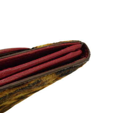 Christian Dior Vintage Ocelot Patterned Gambler Wallet animal print wallet Christian Dior
