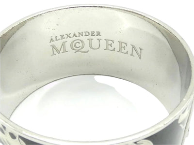 Alexander McQueen Black and White Skull Bangle Bracelet Alexander McQueen