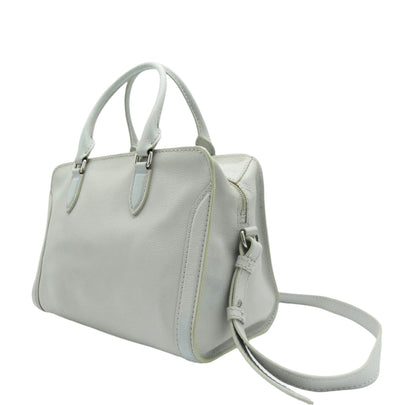 Alexander McQueen Skull Padlock Stone 2way Handbag light grey leather Bag Alexander McQueen