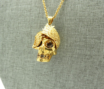 Alexander McQueen Gold Winged Skull Necklace Necklace Alexander McQueen