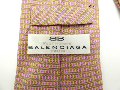 Balenciaga Graphic Pink and Sage Tie Ties Balenciaga