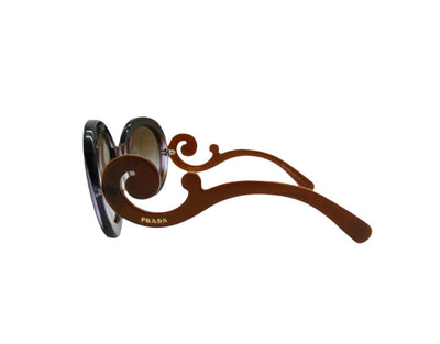 Prada Vintage Baroque Purple and Brown Sunglasses SPR27N Sunglasses Prada