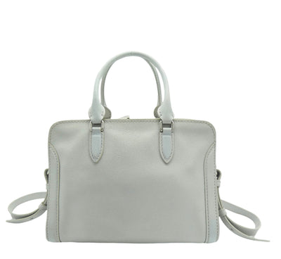 Alexander McQueen Skull Padlock Stone 2way Handbag light grey leather Bag Alexander McQueen