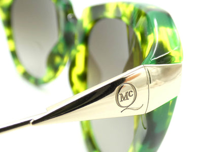 Alexander McQueen Sunglasses Green with Silver MCQ0006/S Sunglasses Alexander McQueen