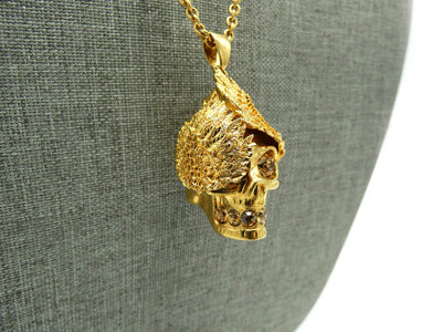 Alexander McQueen Gold Winged Skull Necklace Necklace Alexander McQueen