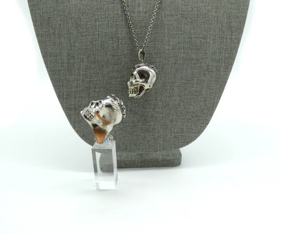 Alexander McQueen Silver Lost at Sea Skull Necklace and Ring Necklace Alexander McQueen