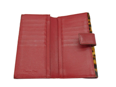 Christian Dior Vintage Ocelot Patterned Gambler Wallet animal print wallet Christian Dior