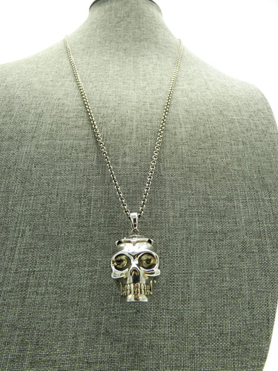 Alexander McQueen Silver Lost at Sea Skull Necklace and Ring Necklace Alexander McQueen