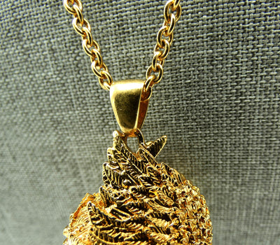 Alexander McQueen Gold Winged Skull Necklace Necklace Alexander McQueen