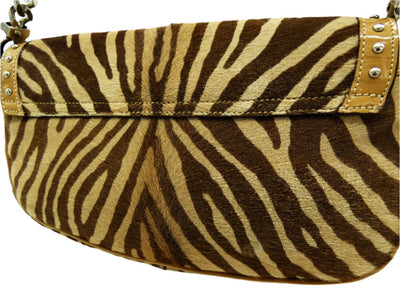 Versace Zebra Calf Studded Mini Chain Bag Bag Gianni Versace