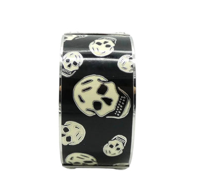 Alexander McQueen Black and White Skull Bangle Bracelet Alexander McQueen