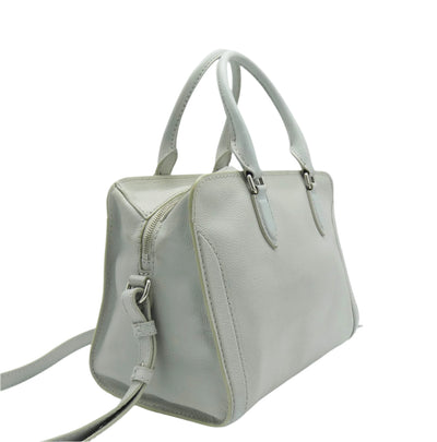 Alexander McQueen Skull Padlock Stone 2way Handbag light grey leather Bag Alexander McQueen