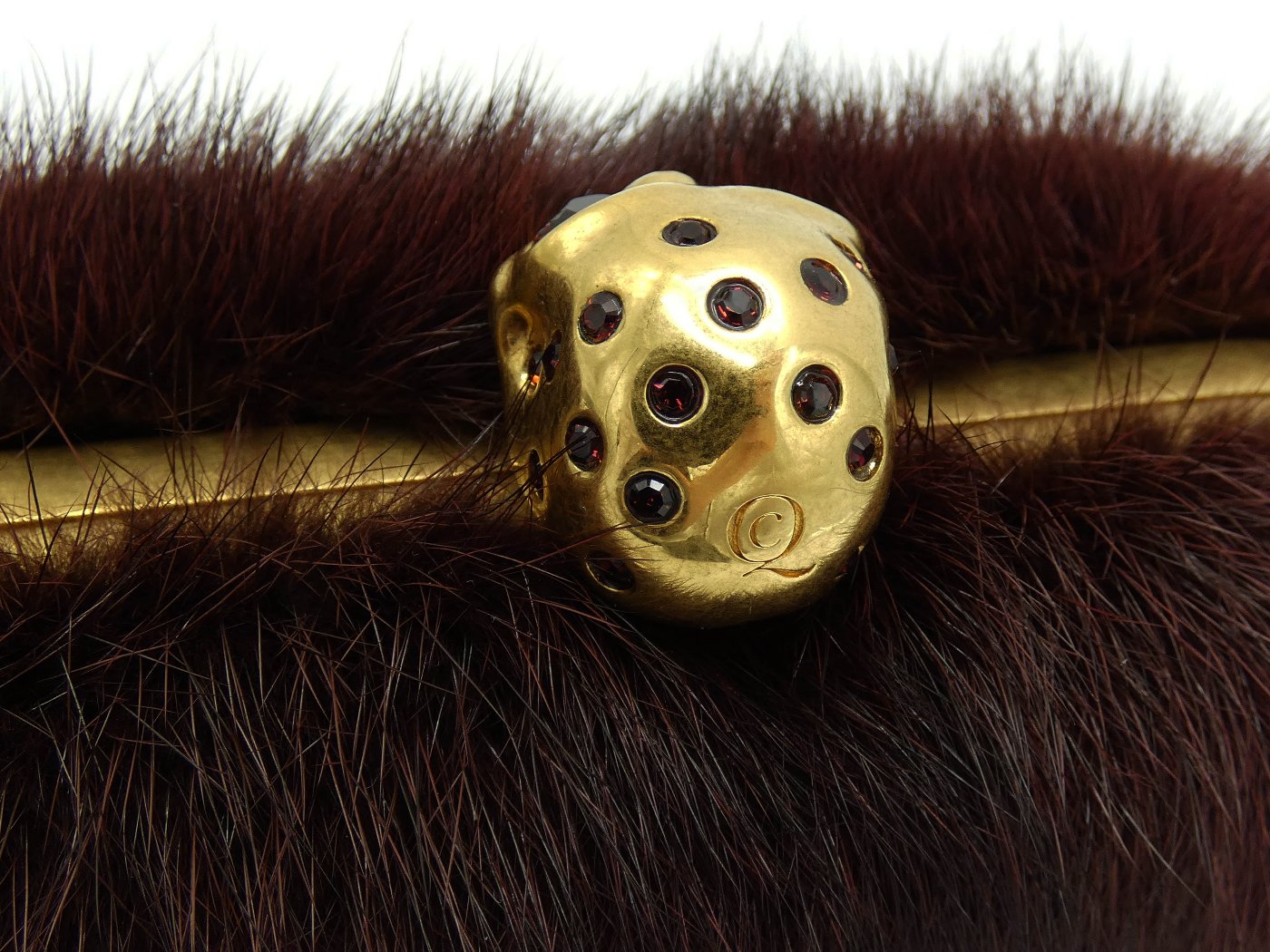Alexander McQueen Merlot Mink Skull Clutch Bag Alexander McQueen