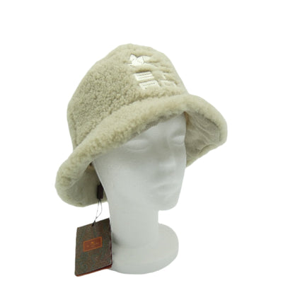 Etro Beige Lambswool Logo Bucket Hat Hats Etro