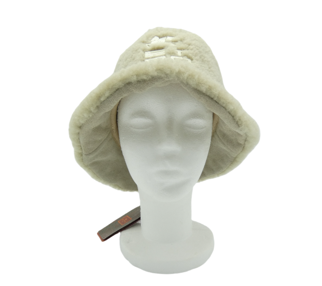 Etro Beige Lambswool Logo Bucket Hat Hats Etro