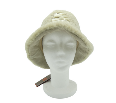 Etro Beige Lambswool Logo Bucket Hat Hats Etro