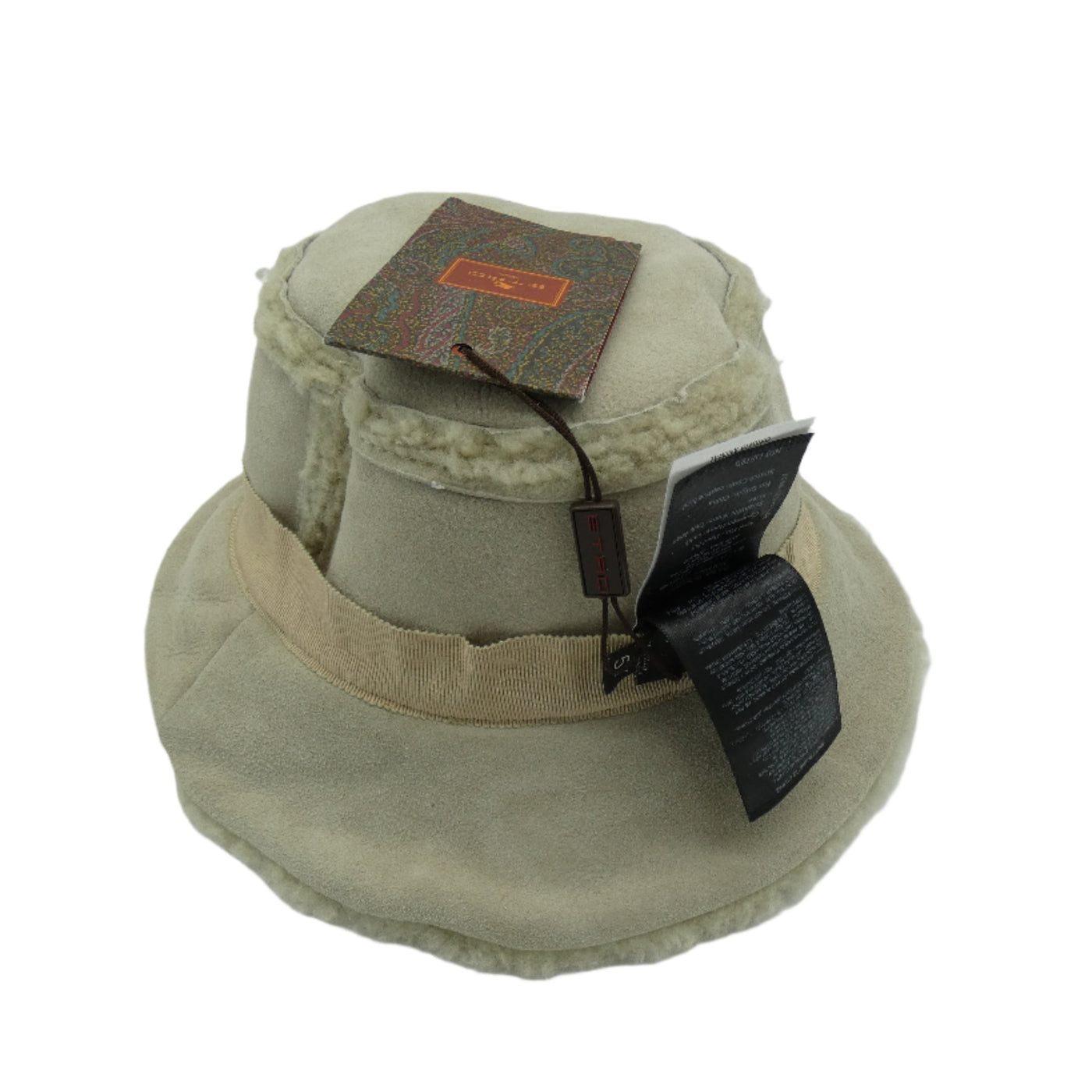 Etro Beige Lambswool Logo Bucket Hat Hats Etro