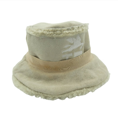 Etro Beige Lambswool Logo Bucket Hat Hats Etro
