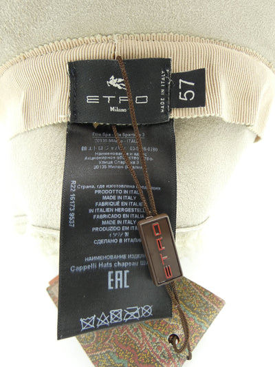 Etro Beige Lambswool Logo Bucket Hat Hats Etro