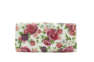 Dolce & Gabbana Dauphine Rose Print Leather Crossbody Clutch Bag Dolce & Gabbana