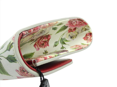 Dolce & Gabbana Dauphine Rose Print Leather Crossbody Clutch Bag Dolce & Gabbana