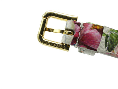Dolce & Gabbana Dauphine Rose Print Leather Crossbody Clutch Bag Dolce & Gabbana