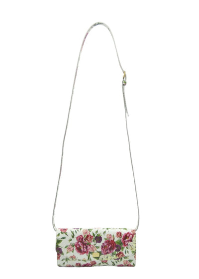 Dolce & Gabbana Dauphine Rose Print Leather Crossbody Clutch Bag Dolce & Gabbana