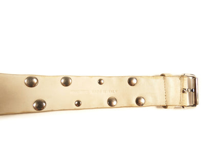 Miu Miu Taupe Leather Riveted Bracelet Bracelet Miu Miu