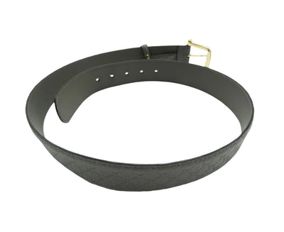 Gucci GG Guccissima Dark Grey Leather Belt Belt Gucci