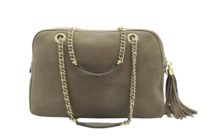 Gucci Soho Taupe Nubuck Shoulder Bag Bag Gucci