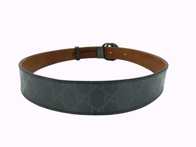 Gucci GG Black Grey Imprime Belt Belt Gucci