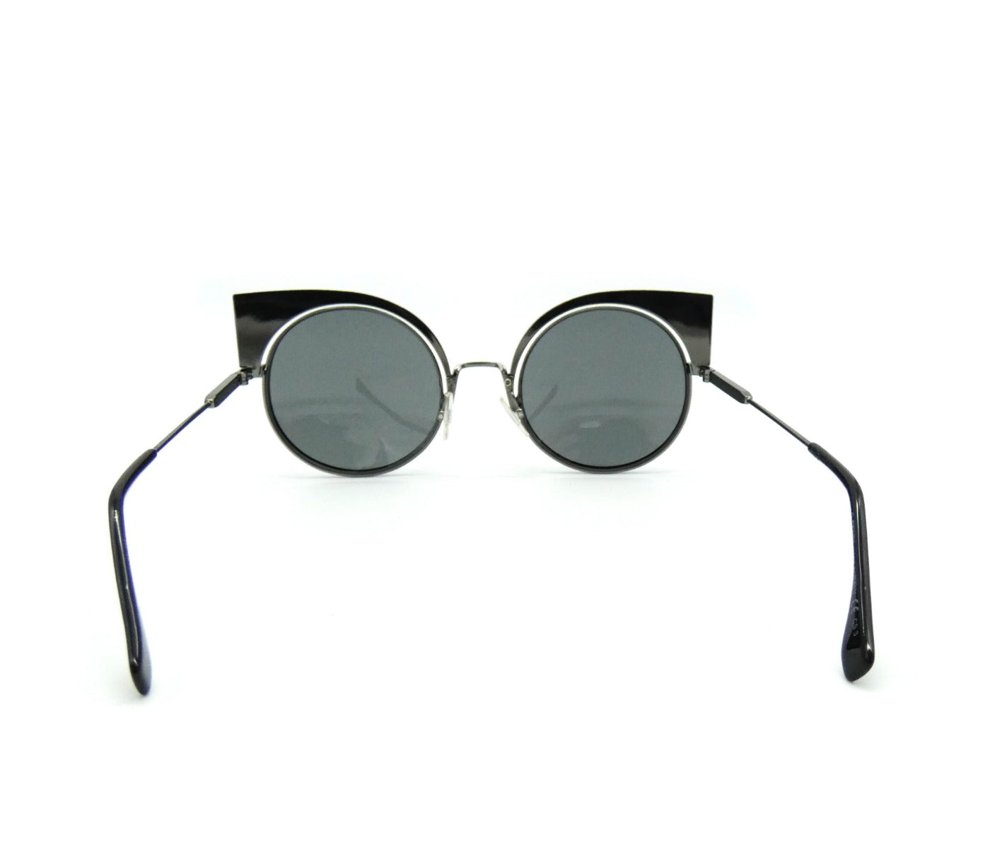 Fendi Eyeshine Black and Grey Sunglasses FF 0177/S Sunglasses Fendi