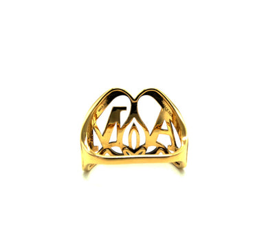 Alexander McQueen Double Finger Gold Seal Ring Ring Alexander McQueen