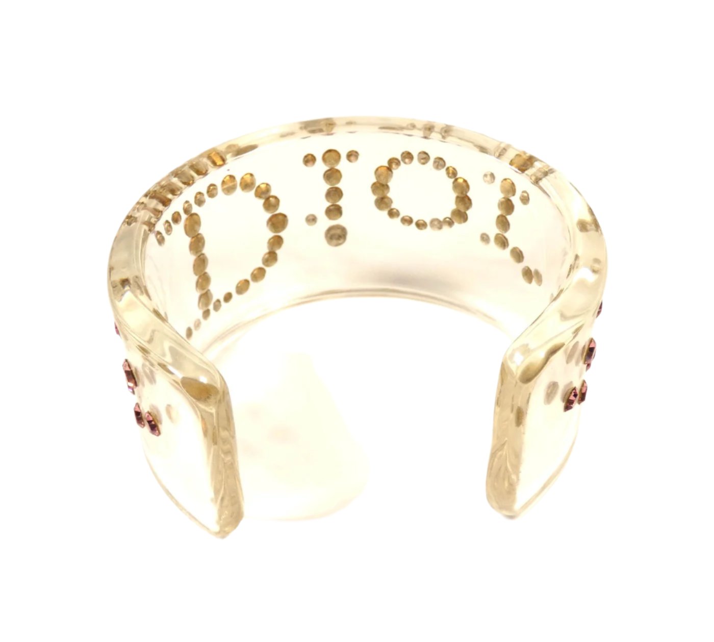 Christian Dior Lucite Crystal Bangle Bracelet Christian Dior