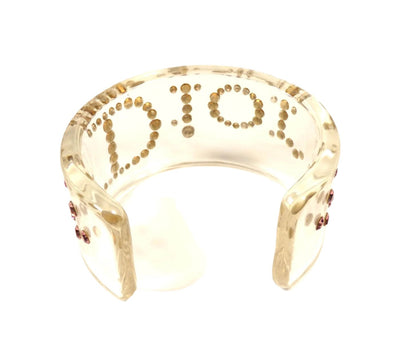 Christian Dior Lucite Crystal Bangle Bracelet Christian Dior